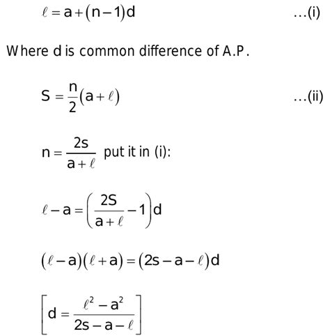 29 The First And Last Term Of An Ap Are A And L Respectively If S Is The Sum Of All The Terms