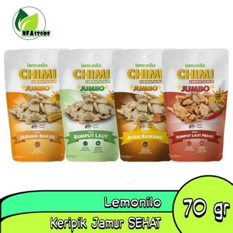 Jual Keripik Jamur Chimi Lemonilo Gr Camilan Sehat Shopee Indonesia