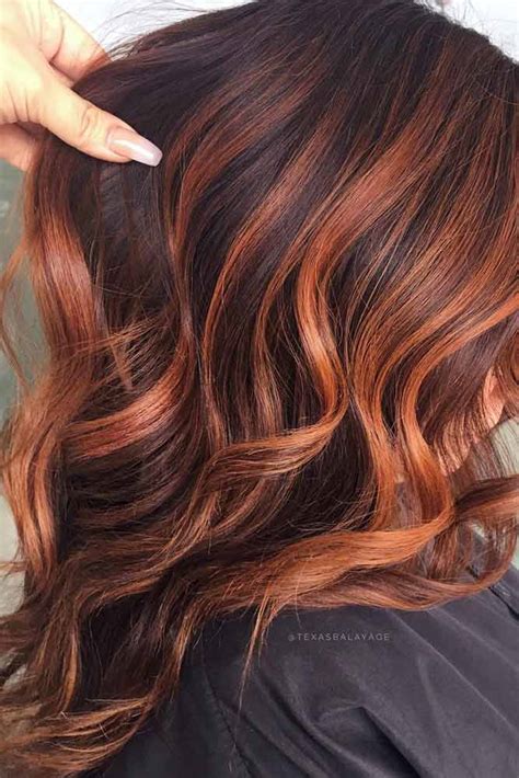 Red Highlights On Brown Curly Hair