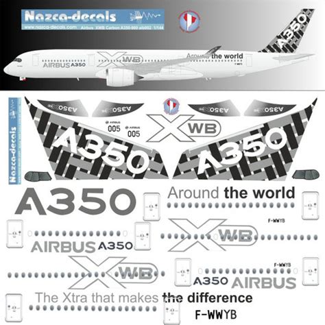 1144 Scale Decal Airbus A 350 Factory Livery