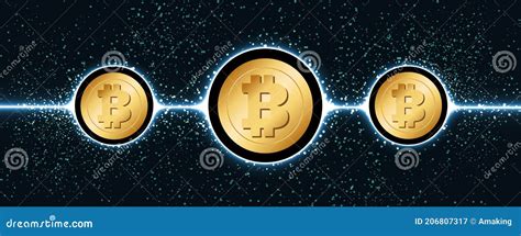 Banner De Bitmoney Criptomoeda Digital De Moeda Dourada Criptomoeda