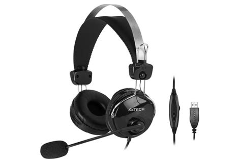 A4tech Hu 7p Comfortfit Stereo Usb Headset Headphone With Mic Black