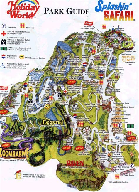 Holiday World Amusement Park Map