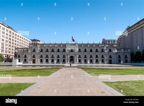 The Presidential Palace In Santiago Chile Also Called La Moneda Stock