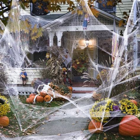 Amazon 1000sqft Spider Webs Halloween Decorations With 30 Extra