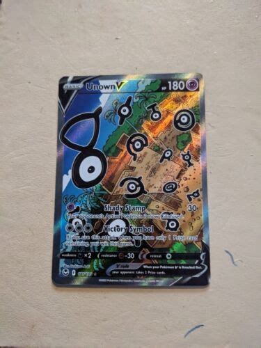 Pokémon TCG Unown V Silver Tempest 177 195 Holo Ultra Rare eBay