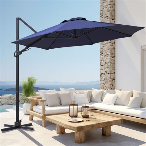 Snapklik Ft Cantilever Patio Umbrella Curvy Aluminum Umbrella