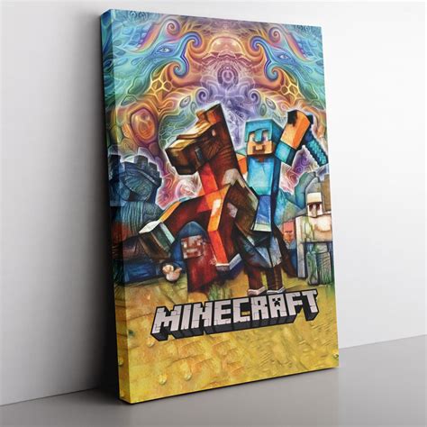 Trippy Minecraft Canvas Wall Art - Otaku Treasure