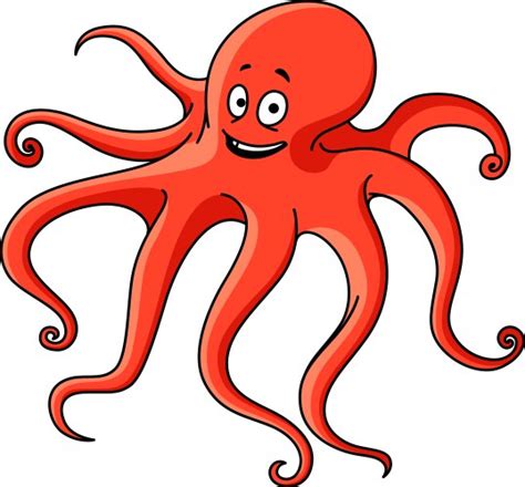 Octopus Cartoon Purple Design Royalty Free Vector Image