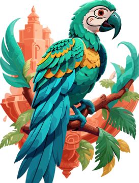 Green Scarlet Macaw Parrot Vector Red Scarlet Parrot Macaw Parrot