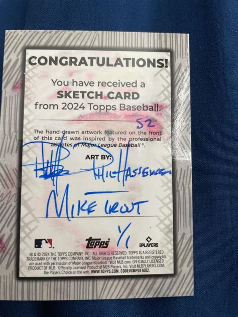 Mike Trout 1/1 : r/baseballcards