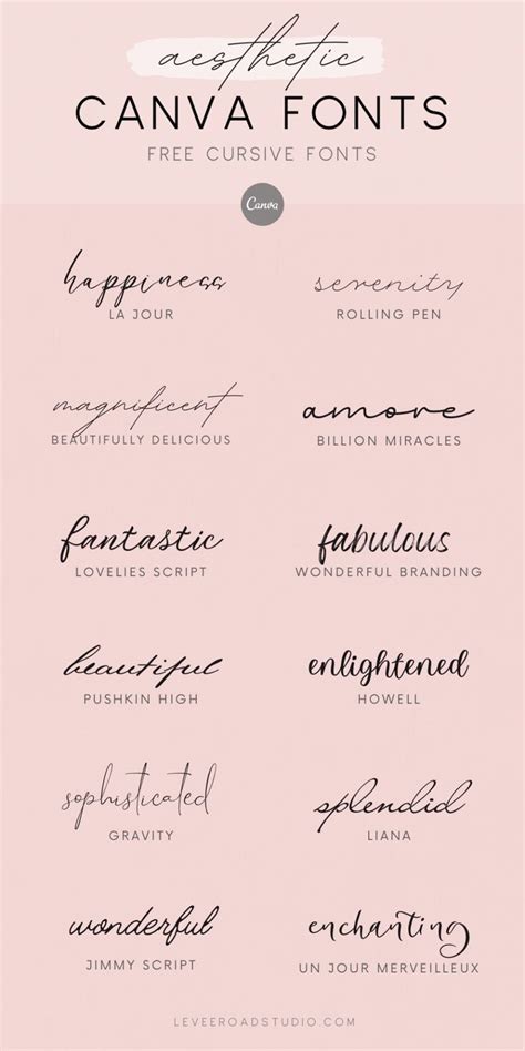 Best Free Cursive Fonts On Canva Elegant And Stylish