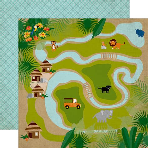 Echo Park Jungle Safari Jungle Map Paper