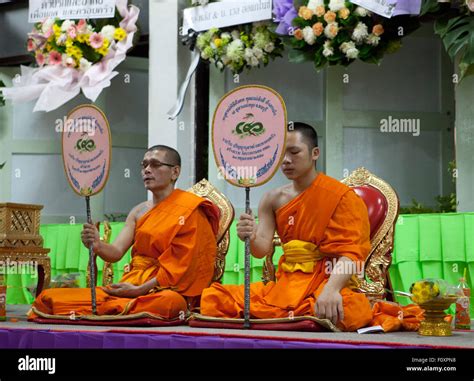 Monks Chant During Funeral Services For Yutnarong Singro At Wat Bangna