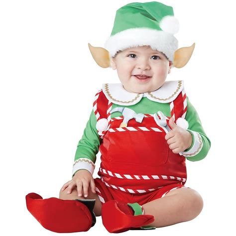 Santas Lil Helper Elf Christmas Costume Baby Toddler Child 12 18