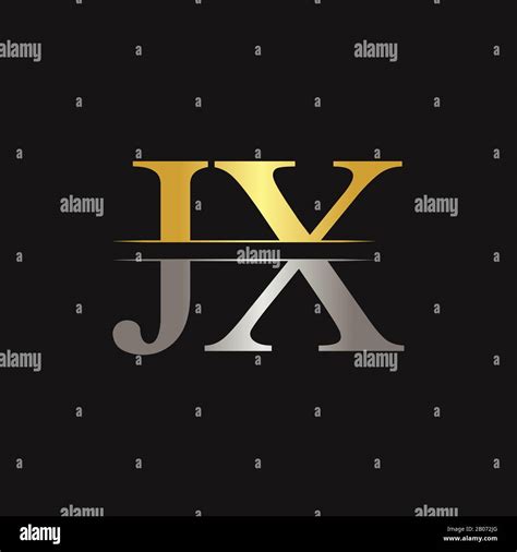 Jx Letter Type Logo Design Vector Template Abstract Letter Jx Logo