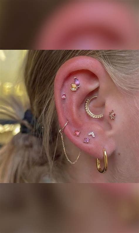 ear piercings | Earings piercings, Cool ear piercings, Ear piercings