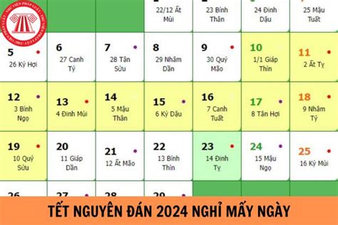 Tết Nguyên đán 2024 Nghỉ Mấy Ngày