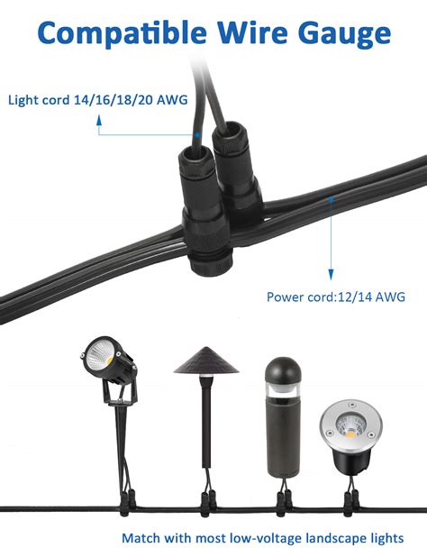 Sunvie Low Voltage Fastlock Wire Connectors For Landscape Lighting Pat