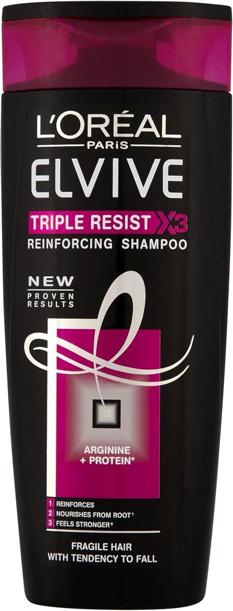 Loreal Elvive Triple Resist Shampoo 250ml Pack Of 2 Uk