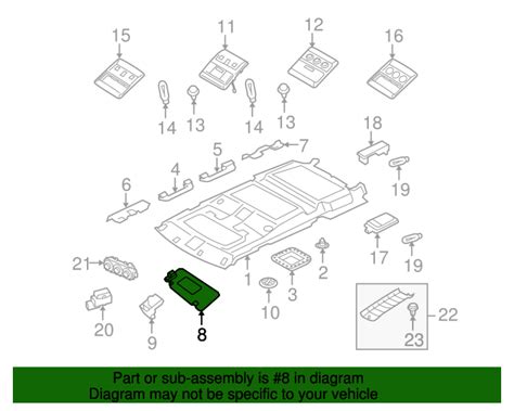 Genuine OEM Sun Visor Part EDQ501093LUM Fits 2005 2009 Land Rover LR3