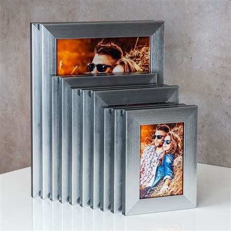 10er Set Bilderrahmen 10x15cm 13x18cm 15x20cm 20x30cm Aluminium Schwarz