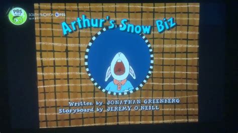 Arthur Arthurs Snow Biz Title Card Youtube