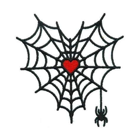 Spider Web Heart Embroidery Design Instant Download PES DST - Etsy ...