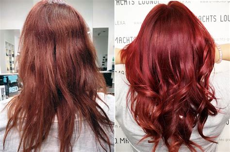 Haare Rot oder Dunkelrot färben beste Frisuren