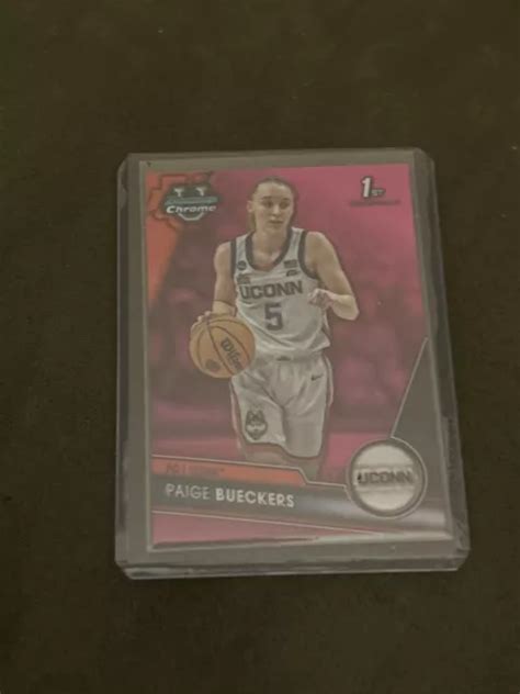 Bowman University Chrome Paige Bueckers Pink Refractor