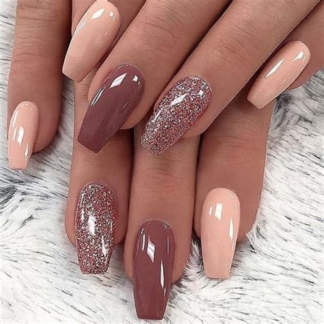 Melinas Nails 💖 On Instagram “🌰🍁 Pastel Peach Maroon Brown And