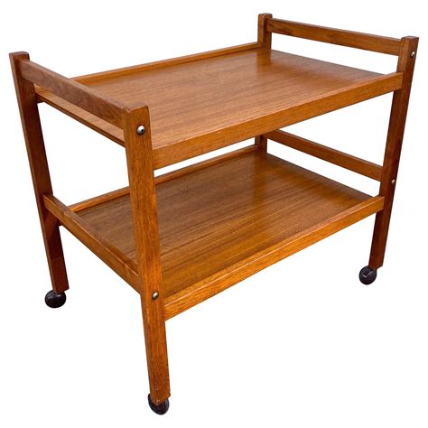 Vintage Danish Mid Century Modern Teak Bar Cart By Poul Dinesen At 1stDibs