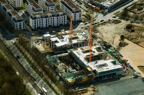 Darmstadt von oben Konversions Baustelle Gebäudekomplex der