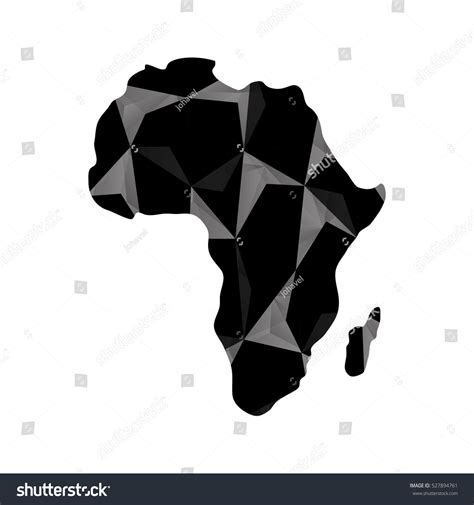 Africa Map Silhouette Icon Vector Illustration Stock Vector Royalty