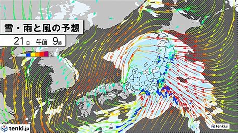 21日 南岸低気圧が東進 関東は昼頃まで激しい雨も 東北の太平洋側は暴風に警戒 2024年1月21日 エキサイトニュース