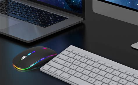 KBCASE Souris Bluetooth IPad RGB Souris Sans Fil Rechargeable Avec