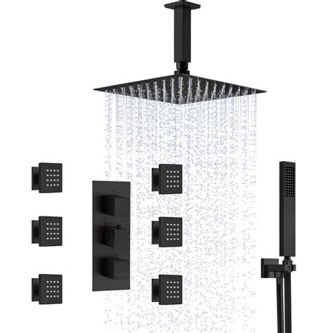 Everstein Luxury Spray Patterns Thermostatic In Ceiling Mount