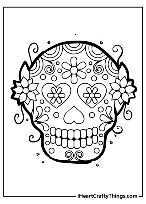 Sugar Skull Mask Template