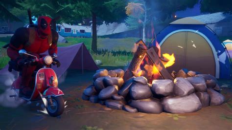 Fortnite Raviver Un Feu De Camp Manger Une Pomme Manger Un