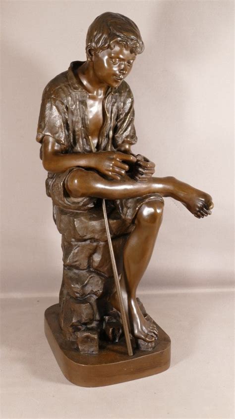 Proantic Joseph Ascoli 1847 1929 Le Jeune Pêcheur Grand Bronze 5