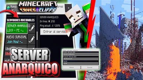 Nuevo Server Anarquico Para Minecraft Bedrock Youtube