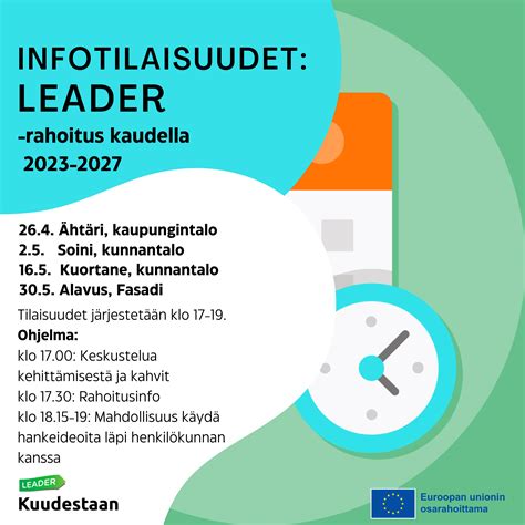 Uusi Ohjelmakausi Alkaa Infotilaisuuksissa Kattava Tietopaketti