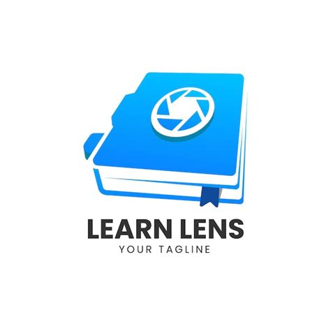 Premium Vector Book With Lens Logo Design