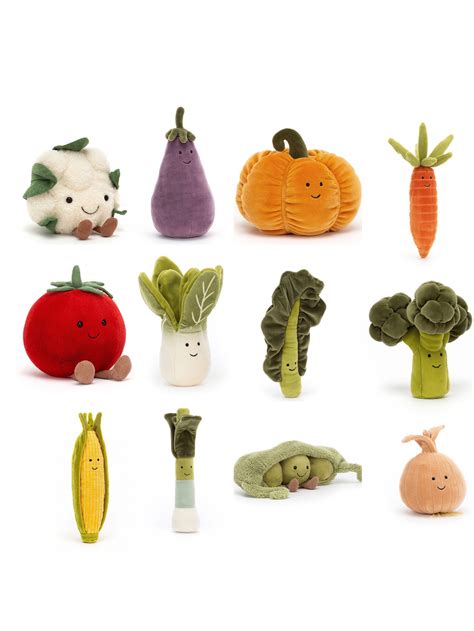 Jellycat Amuseable Pea In A Pod Leek Onion Kale Leaf Bok Choy