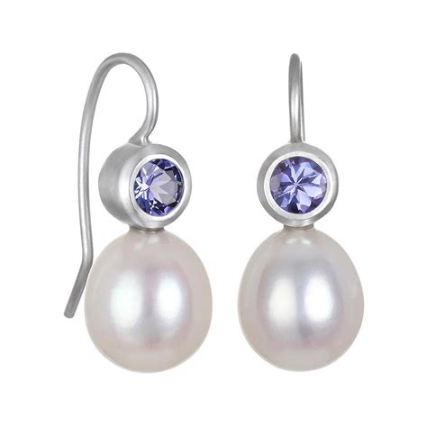 Faye Kim 18k Gold White South Sea Baroque Pearl Drop Earrings For Sale