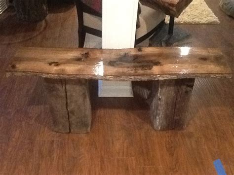 Rustic Wood Slab Benches by WickedGrain on Etsy