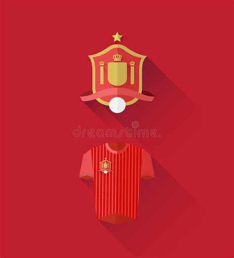 Spain Jersey And Crest Vector Stock Vector Illustration Of Flag