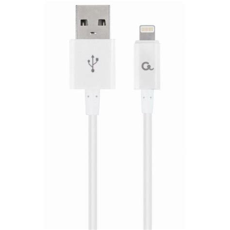 Blister Lightning 8 Pin Usb2 0 2 0M Cablexpert White Cc Usb2P Amlm 2M W