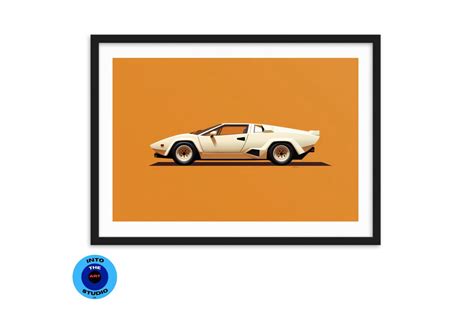 Lamborghini Countach Poster Original Wall Art Customizable - Etsy