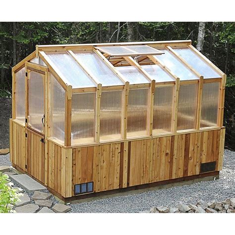 Outdoor Living Today Western Red Cedar 8 X 12 Ft Greenhouse Cedar